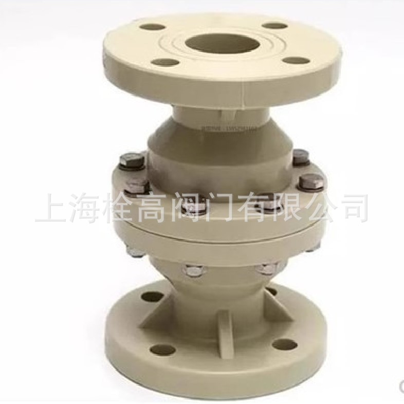PPR/PPH法兰立式单向阀 H41F-10S法兰塑料止回阀口径DN32-DN200