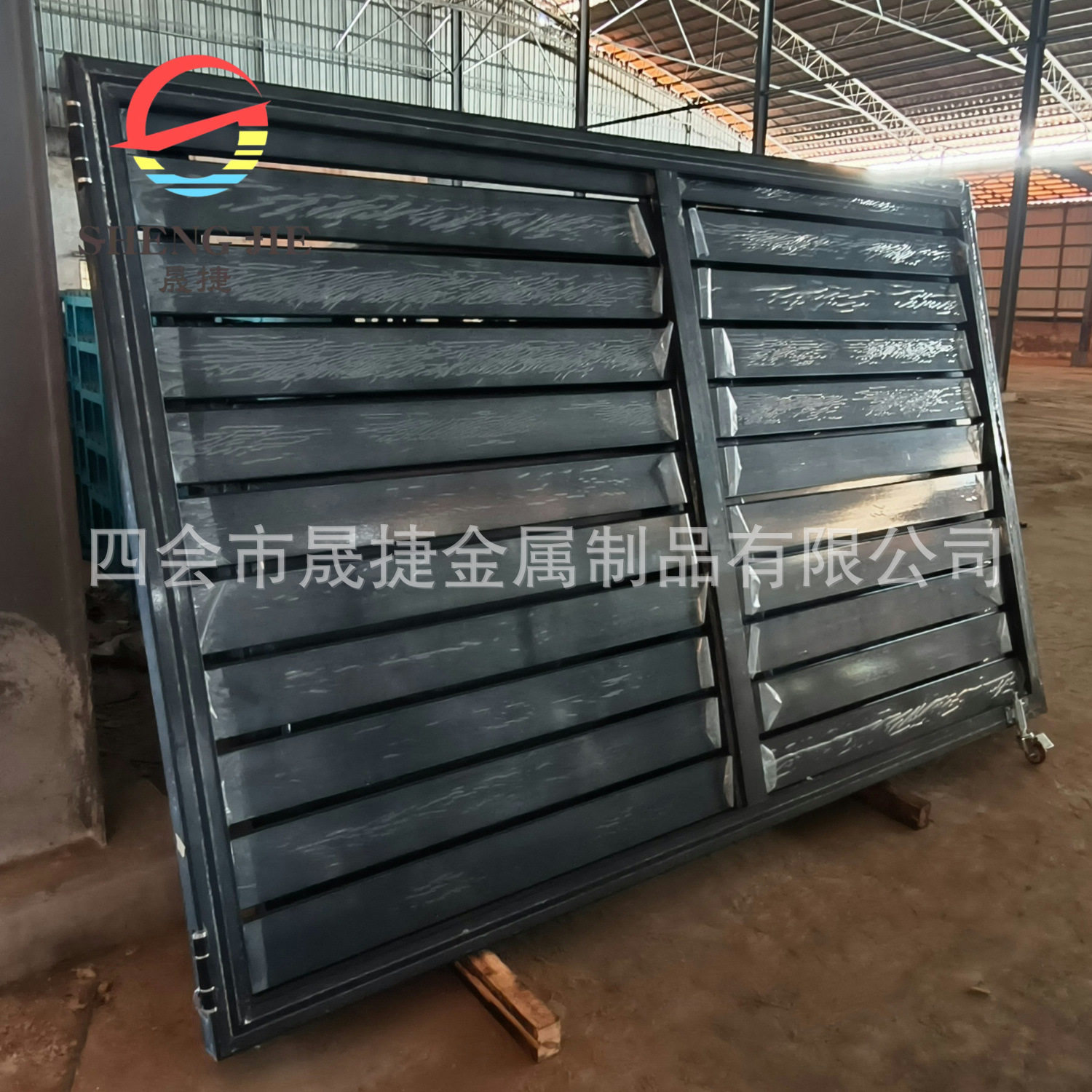 庭院门铝合金围栏入户花园双开门农村栅栏围墙中式铝艺别墅大门