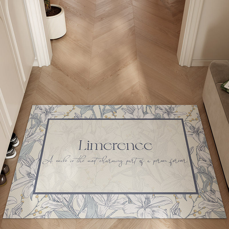 花卉高级感入户门地垫可擦免洗吸水防滑进门门垫玄关耐脏踩脚垫子