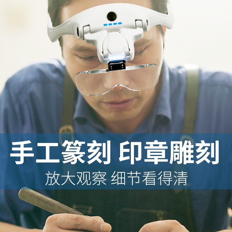 头戴式50倍高清维修放大镜