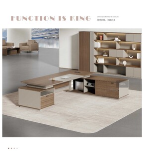 霸道总裁桌新中式 大班桌书柜桌椅组合总经理桌椅