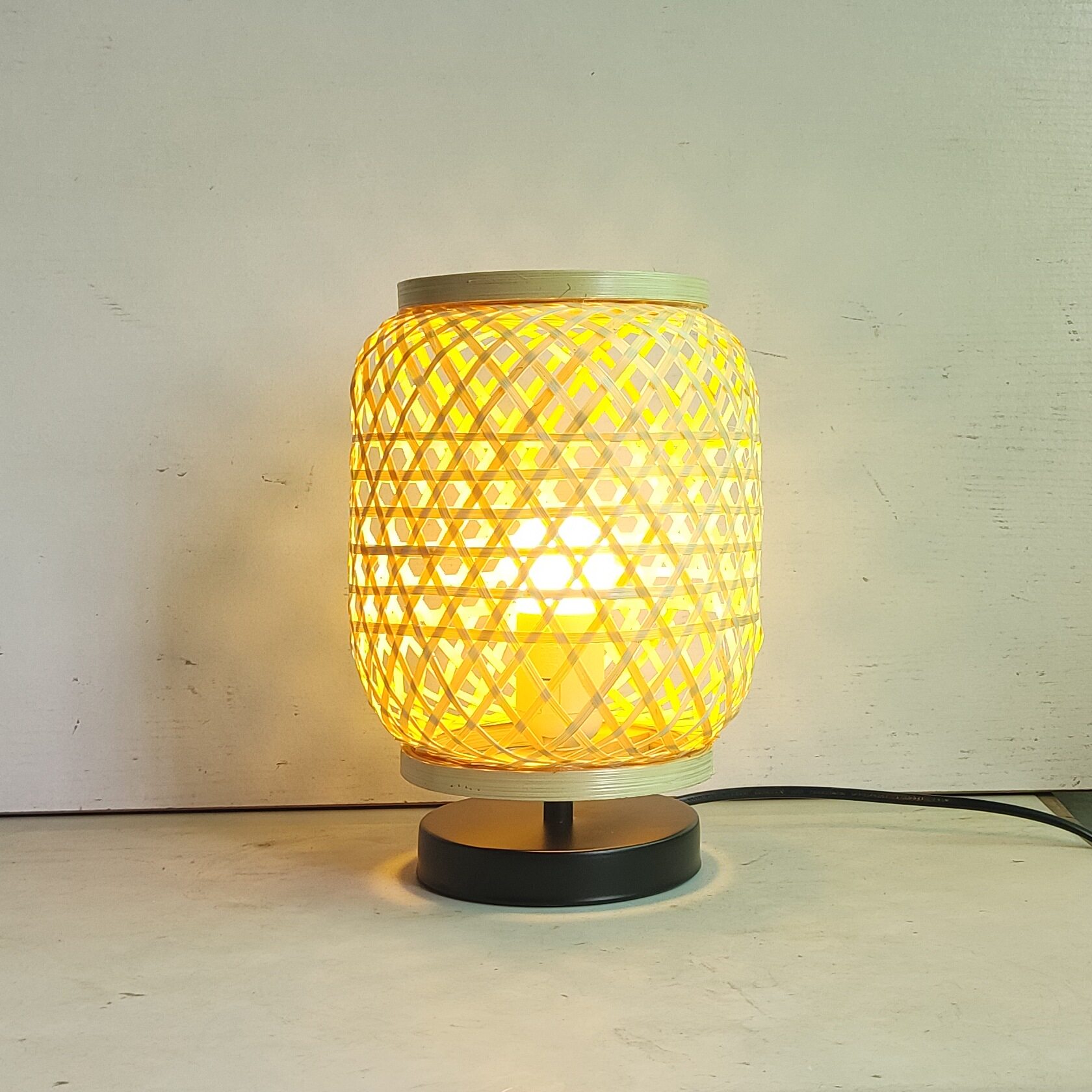 新中式简约竹编竹艺台灯家居客厅榻榻米现代创意复古实用床头灯