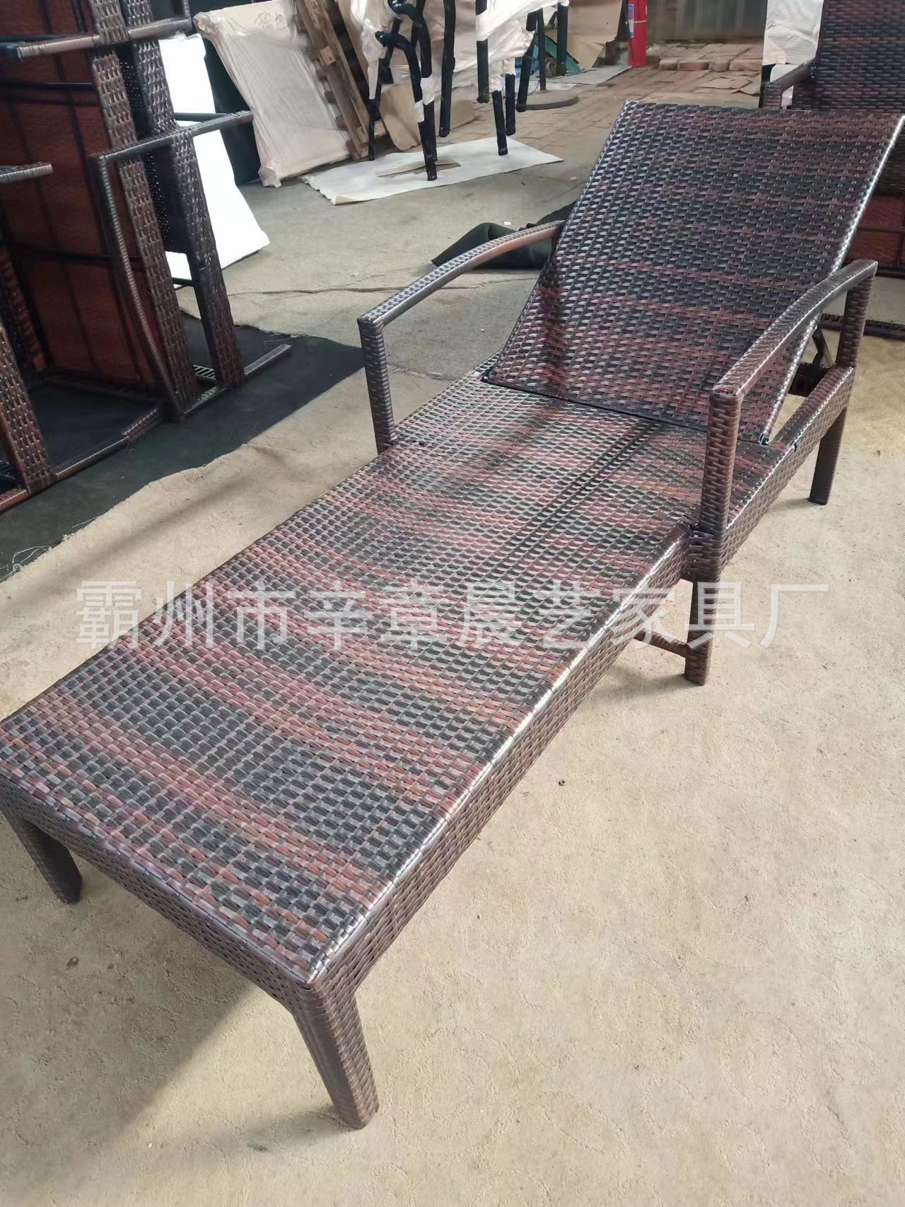 户外躺床躺椅 防水防晒游泳池沙滩别墅庭院花园露台温泉藤编藤椅