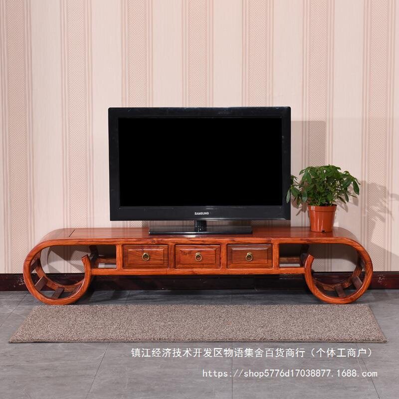 仿古中式榆木实木电视柜