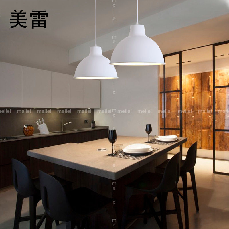 吊灯铁艺复古黑色现代灯简约餐厅吊灯吧台灯单头工业风酒店工程灯