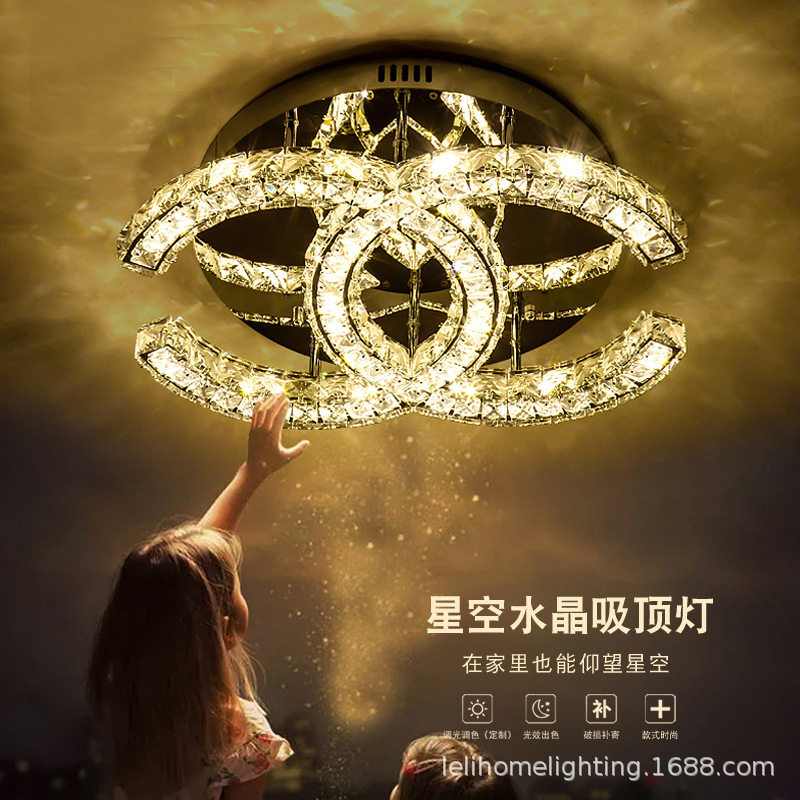 LED创意水晶吸顶灯过道主卧
