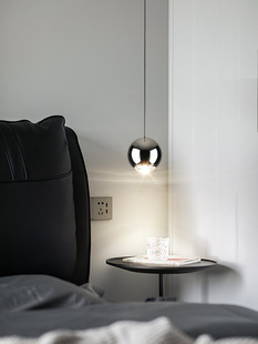 床头小吊灯长线现代简约主卧室2024年新款创意网红极简轻奢设计感