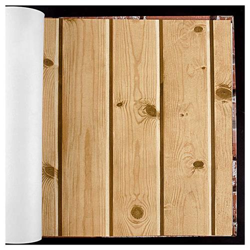 自粘墙纸仿木纹墙贴纸木板原木色自贴店铺装修防水防潮加厚墙壁纸