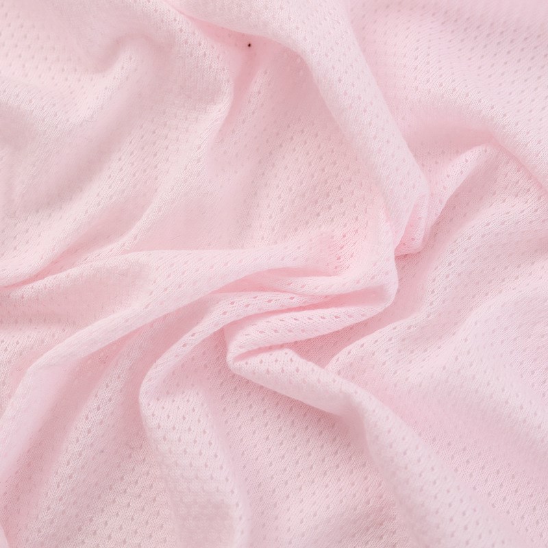 精梳棉针织提花网布 全棉洞洞布 镂空提花汗布 婴童睡衣t恤面料