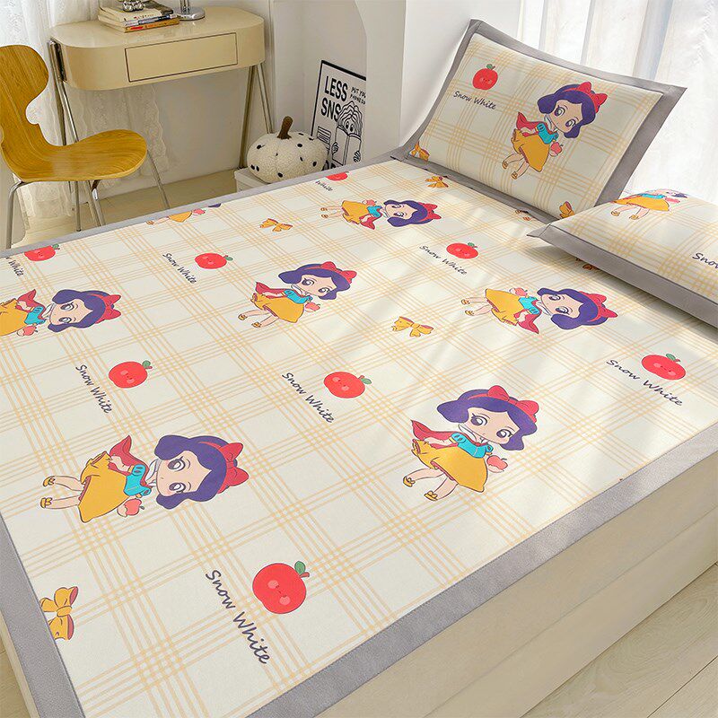 卡通冰丝凉席床单三件套2025新款宿舍单人夏季空调席夏凉垫可水洗