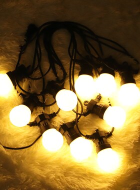 新款G5a0球泡彩灯串5米10灯 户外防水跑马led灯串圣诞婚礼节日装