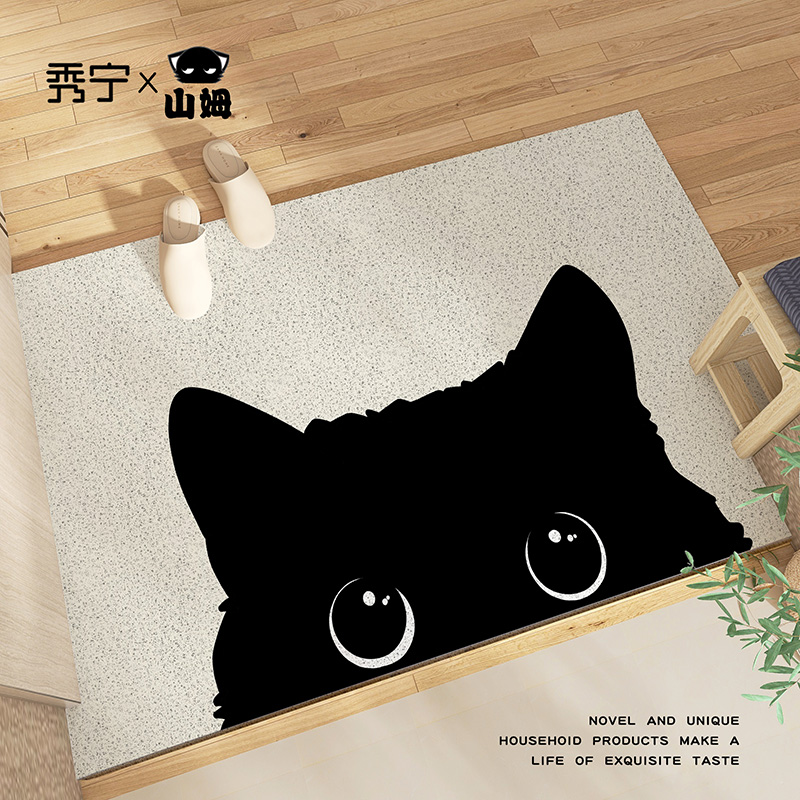 日系卡通地垫入户门垫可裁剪丝圈耐脏门口进门脚垫子家用玄关地毯