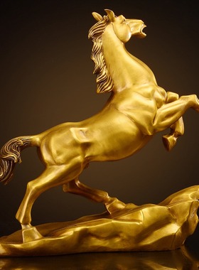 铜马摆件马到成功唐马生肖马家居客厅办公室酒柜装饰工艺开业礼品