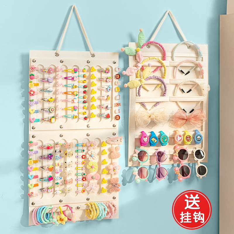 儿童发夹收纳架挂k墙面耳环挂件手链首饰品挂架女头饰发箍展示架