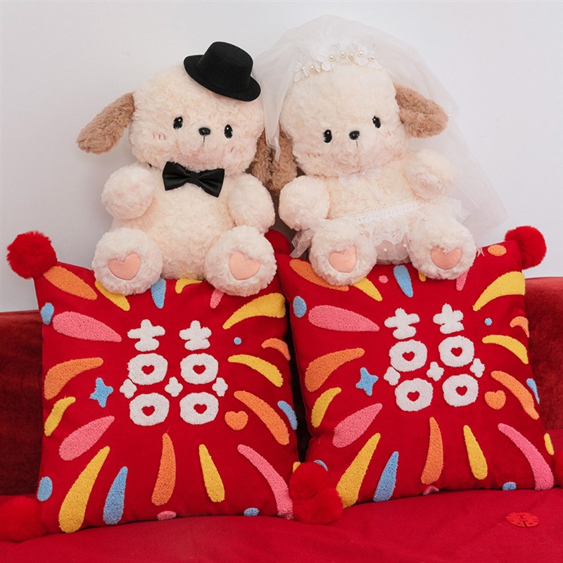 糊涂娘娘压床娃娃一对结婚新款高档抱枕陪嫁情侣玩偶新婚订婚礼物