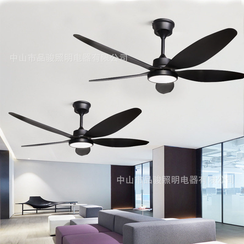 跨境美式工业吊扇灯变频智能复古宿舍电风扇家用客厅餐厅风扇吊灯