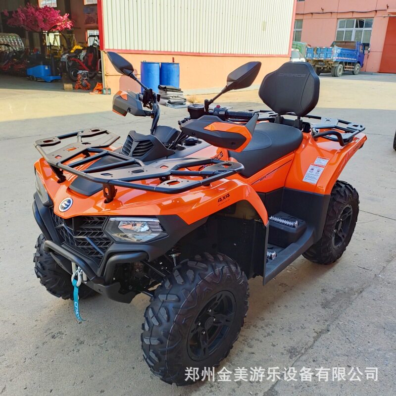 草地全地形越野摩托车雪地燃油摩托履带坦克雪地转转冰雪游乐设备