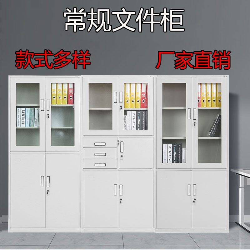 工厂钢制文件柜员工资料柜带锁储物柜办公铁皮档案柜凭证存放柜子