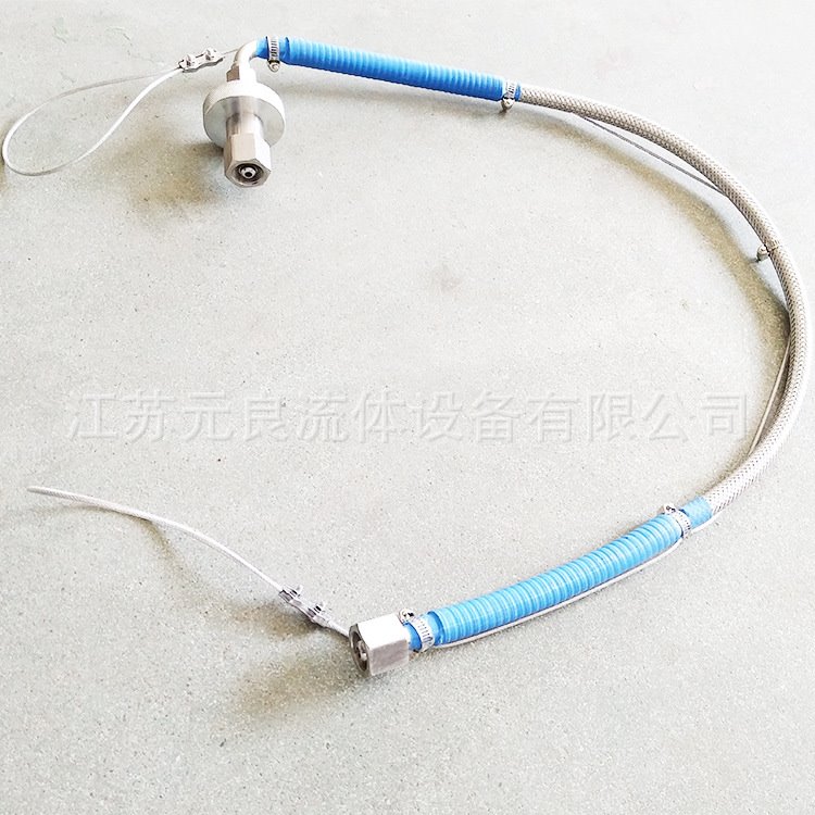 厂家供应高压金属软管快速手轮连接气瓶汇流排防脱落不锈钢软管