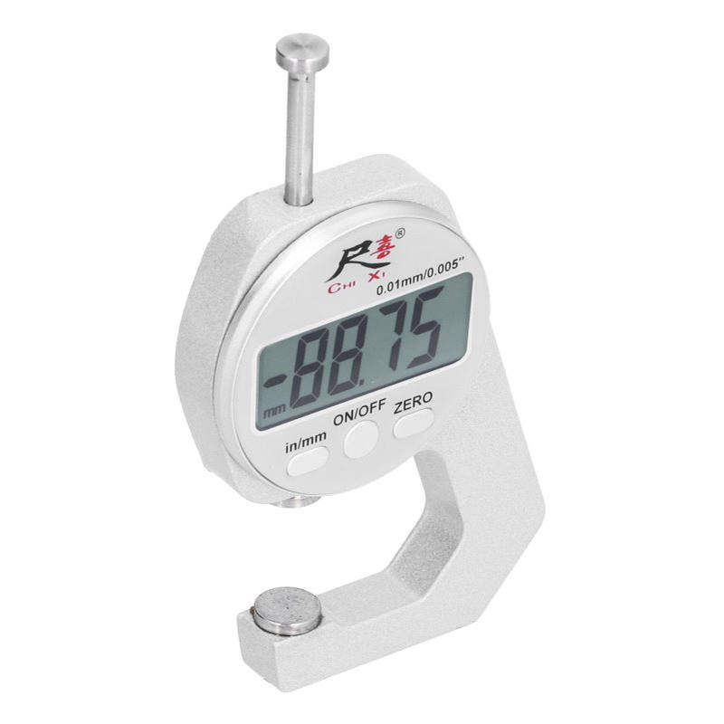 电子数显测厚仪 0-10mm0-20mm数显测厚表 皮革测厚 尖头平头弯尖