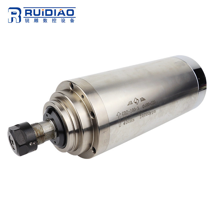 昌盛主轴雕刻机主轴电机1.5/2.2/3.2kw电主轴水冷高速主轴电机