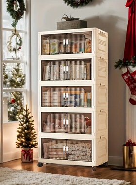 5 Layer Large Foldable Storage Box With Wheels And Lid跨境