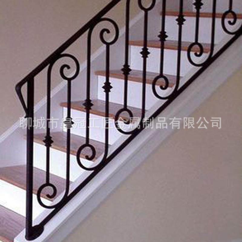 楼梯扶手别墅室内铁艺楼梯装饰现代简约锻打铁艺楼梯栏杆