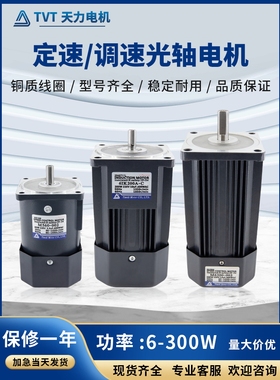 TVT天力光轴调速电机6W15W25W40W60W90W120W200W250W300W400W