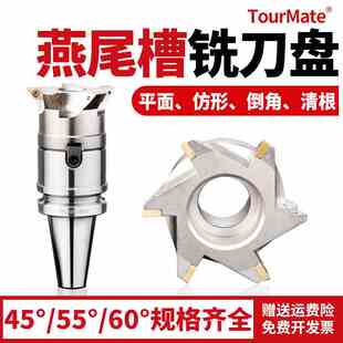 DCWR燕尾槽铣刀盘CNC清根燕尾V型槽铣刀盘VCWR内孔鸠尾刀盘55度60