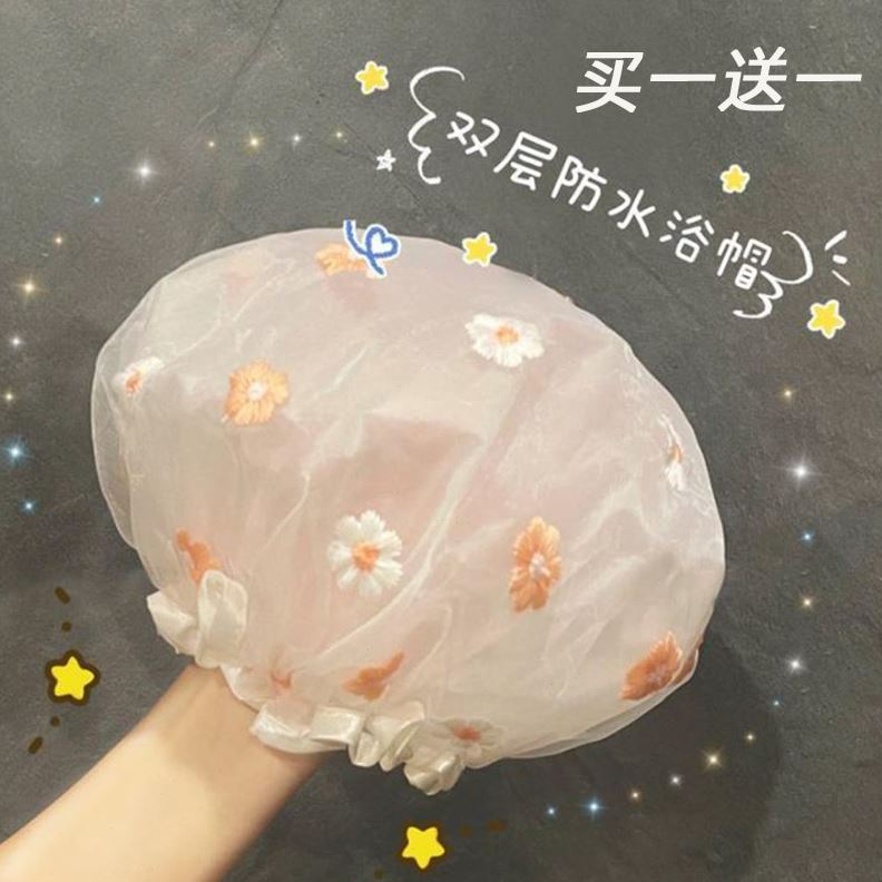 烟帽套头防油帽套双层厨房专用发沐浴淋浴家用浴帽女防水洗澡儿童