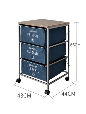 厂左耳家工业风铁艺沙发边帆布抽屉式收纳J柜移动储物柜家用边库