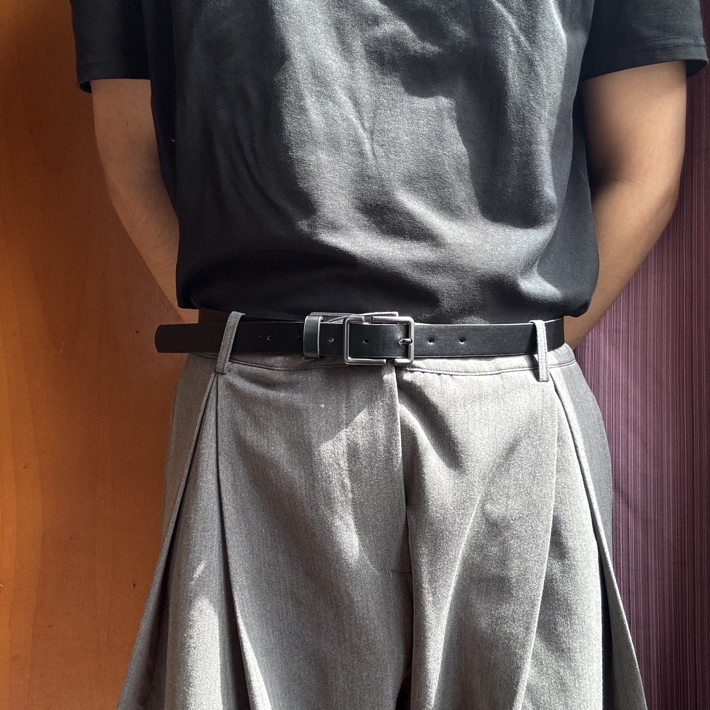 Vero小众皮带款腰带潮ins韩版百搭男女韩版窄款裤带牛仔裤带学生