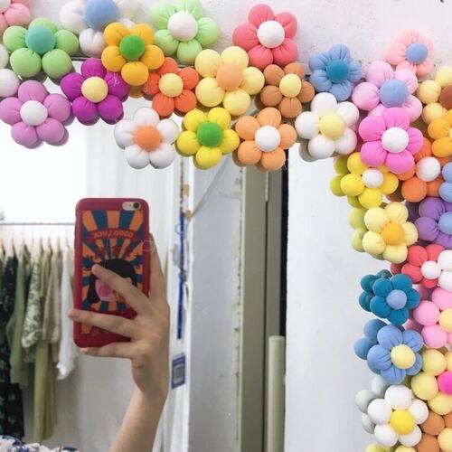 超轻粘土手工DIY镜子改造材料黏土墙面创意太阳泡芙装饰花成品