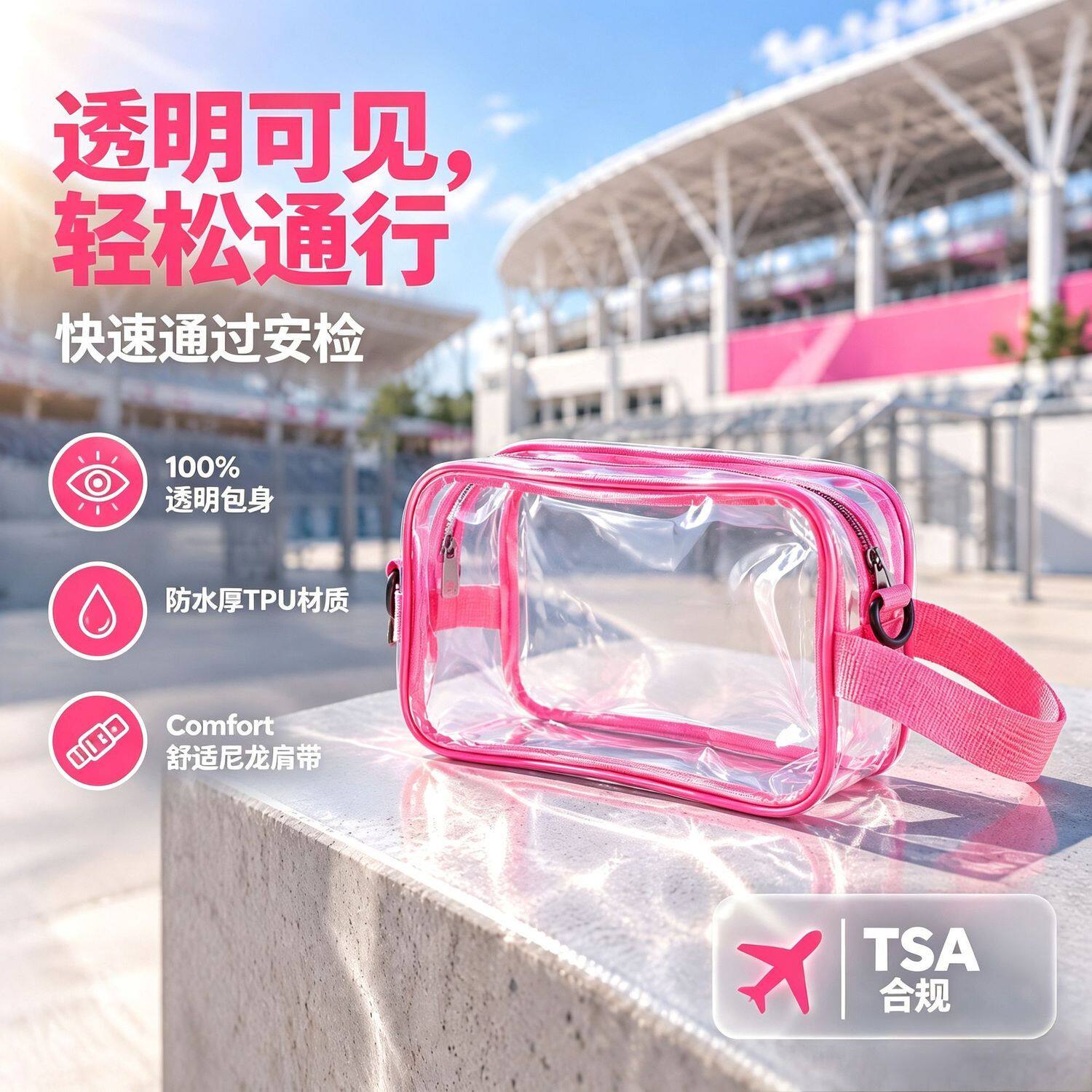 透明防水运动洗漱包旅游沐浴手提袋新款化妆背包收纳袋