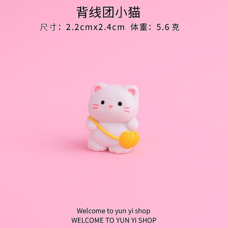 可爱小猫咪玩耍摆件电脑桌面日式工位办公桌无聊治愈装饰摆件