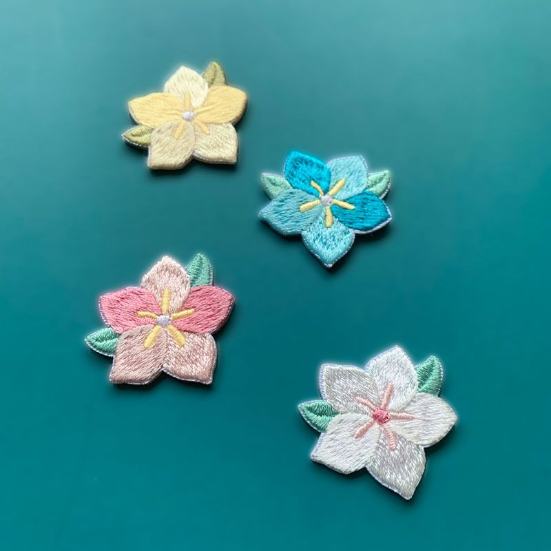 汉服樱花花朵布贴自粘衣服棉袄破洞DIY刺绣补丁装饰修补贴
