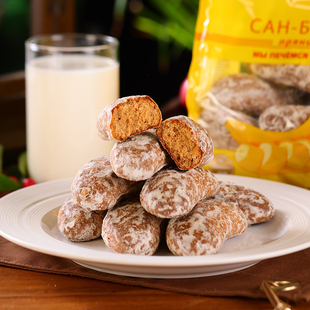 slakon俄罗斯光头饼原装进口食品黑麦早餐零食蜂蜜巧克力香蕉口味