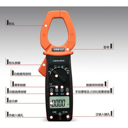 。胜利VICTOR 6056A+交直流1000A钳形电流表 钳型万用表