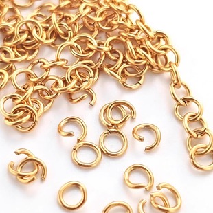 不锈钢饰品配件3-10mm开口圈diy耳环饰品吊饰连接圈
