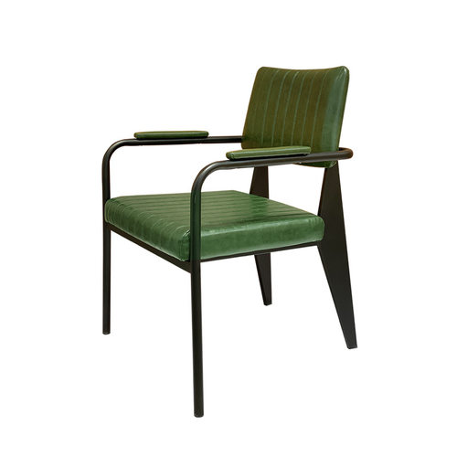 出口北欧Jean Prouve RAW扶手椅金属餐椅咖啡椅复古休闲沙发椅