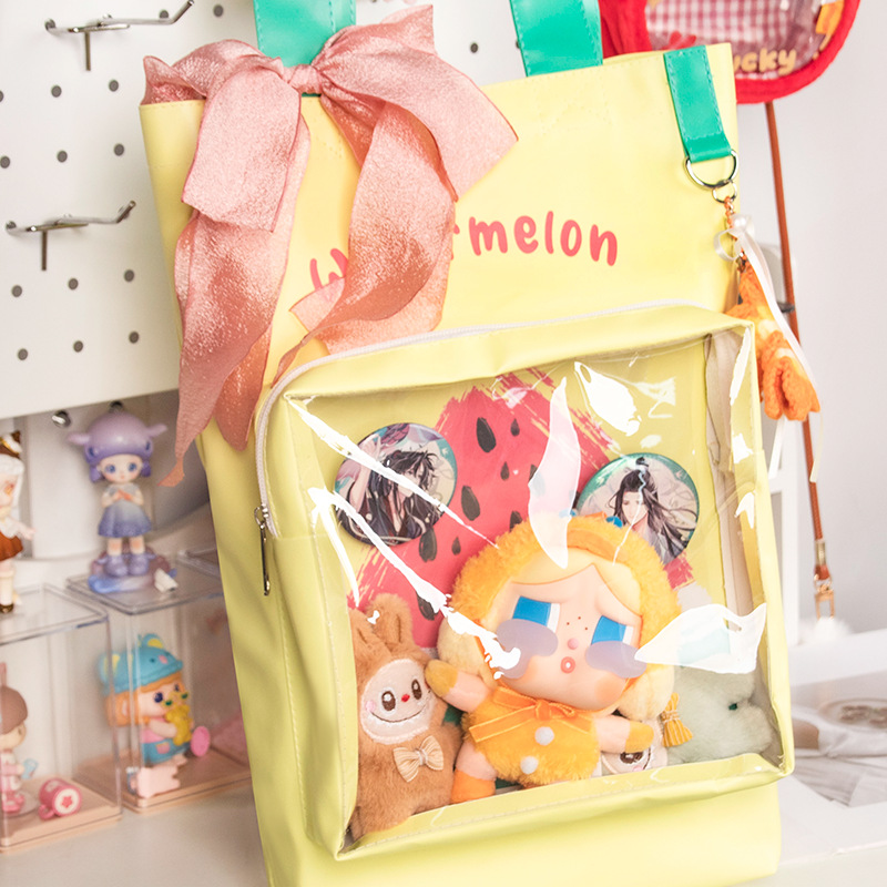 JINSAN二次元编织痛包透明吧唧漫展痛包日常娃包明星应援单肩包