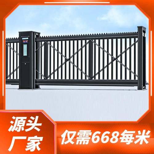 鸿益无轨电动悬浮平移门铝合金自动悬航门悬空门工厂大门学校大门