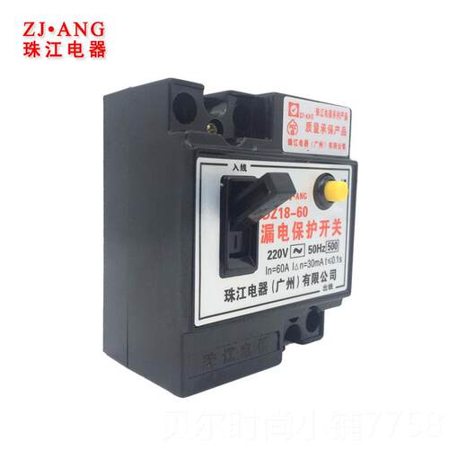 新款珠江家用漏电0断路6器220V电两相4a0安漏保护器开关32a 总开