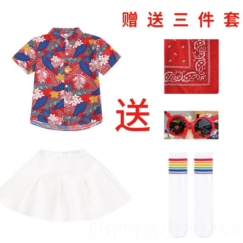 新款年国庆儿童演出服幼儿园花使者舞蹈服怀90代护旧复古港风表演