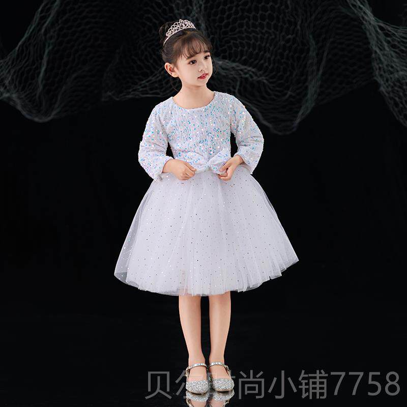 新款六一儿童演出女童服舞蹈台蓬蓬儿纱裙幼园中小学生大合唱舞表