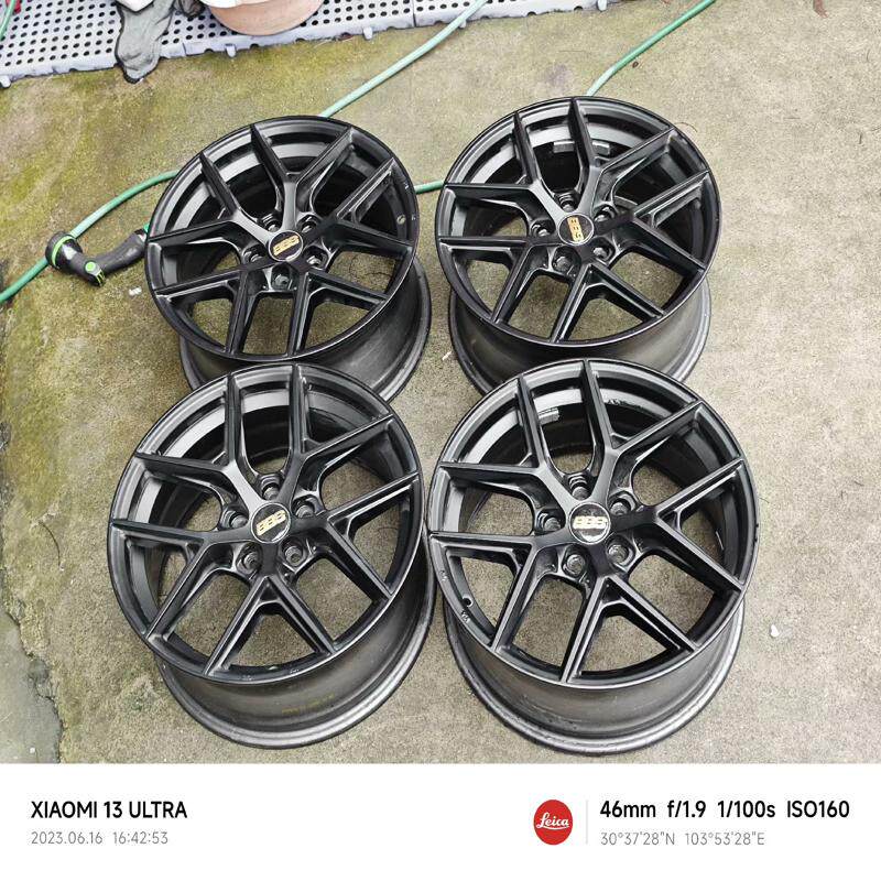 议价二手17寸5x105孔距KOKO526轮毂，原电镀银，改