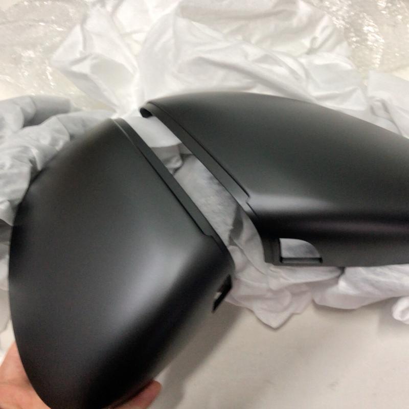 议价高8凌渡LId3磨砂黑后视镜壳改装磨砂黑变得辅助高配倒车