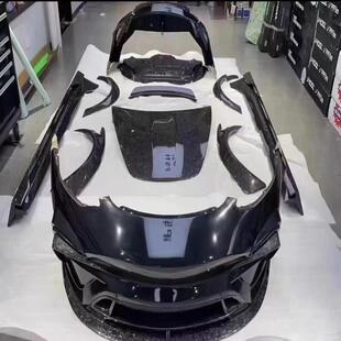 议价特斯拉Model3改装IMP大包围前杠后杠侧裙机盖尾翼宽