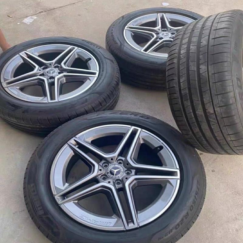 议价20寸奔驰GLE轮毂带轮胎一套 原厂钢圈带胎 一套