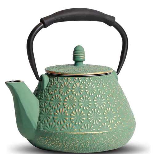 cast iron teapot铸铁壶北欧风带茶滤网防锈铁壶茶壶茶具摆件装饰